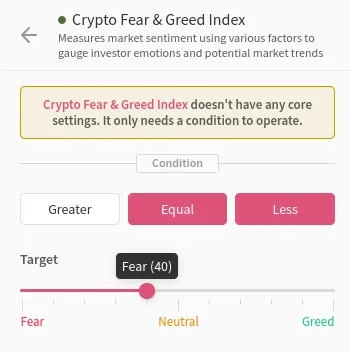 An image of the Jellydator editor with Crypto Fear & Greed step settings.