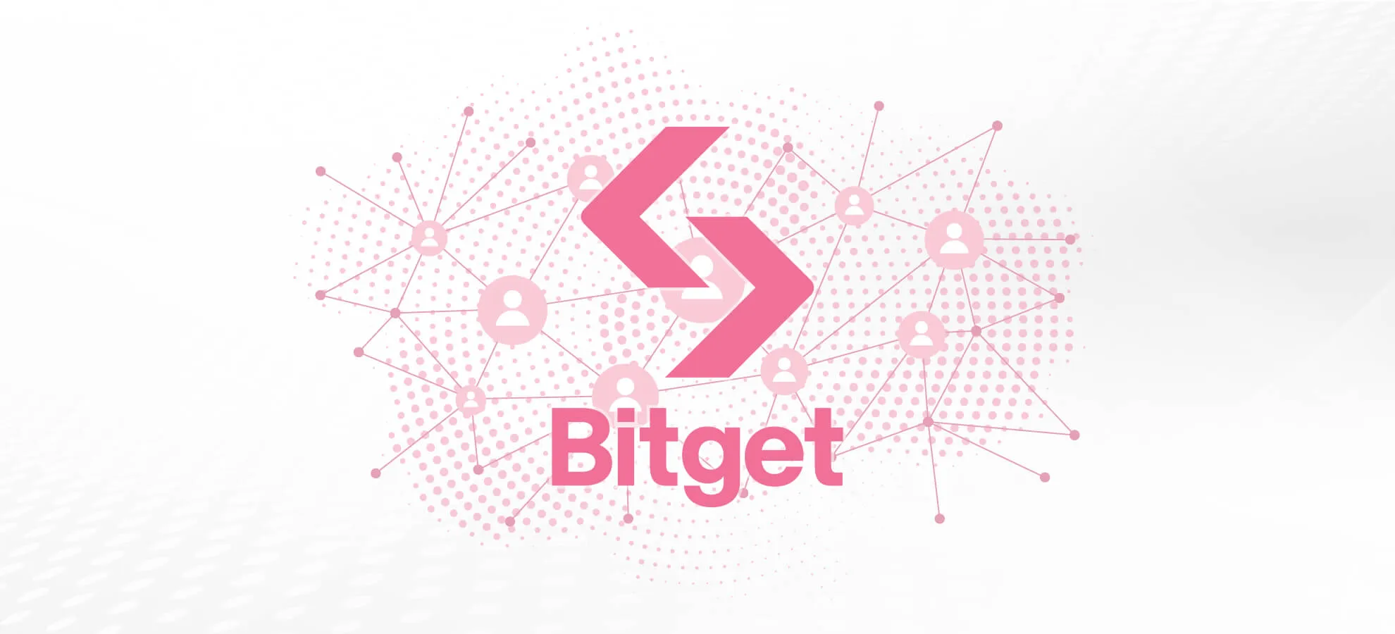An image with the Bitget logo and network connections in the background.